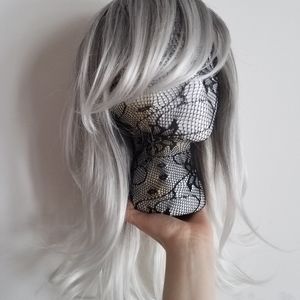 Long Cosplay Wig Silver to White Ombre